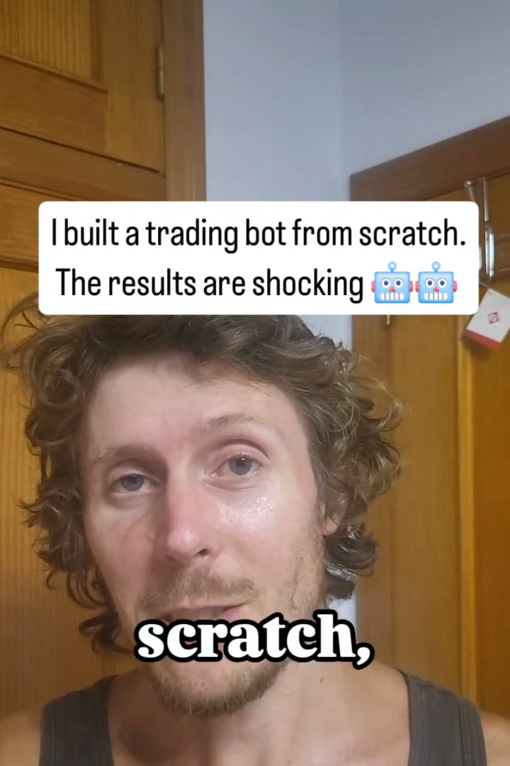 Dima announcing the custom trading bot he coded from scratch, straight from an Instagram reel